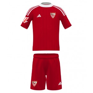 Fotbalové Dres Sevilla Dětské Venkovní Oblečení 2025-26 Krátký Rukáv (+ trenýrky)